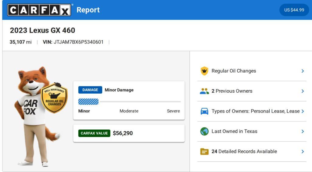 used 2023 Lexus GX 460 car, priced at $60,500