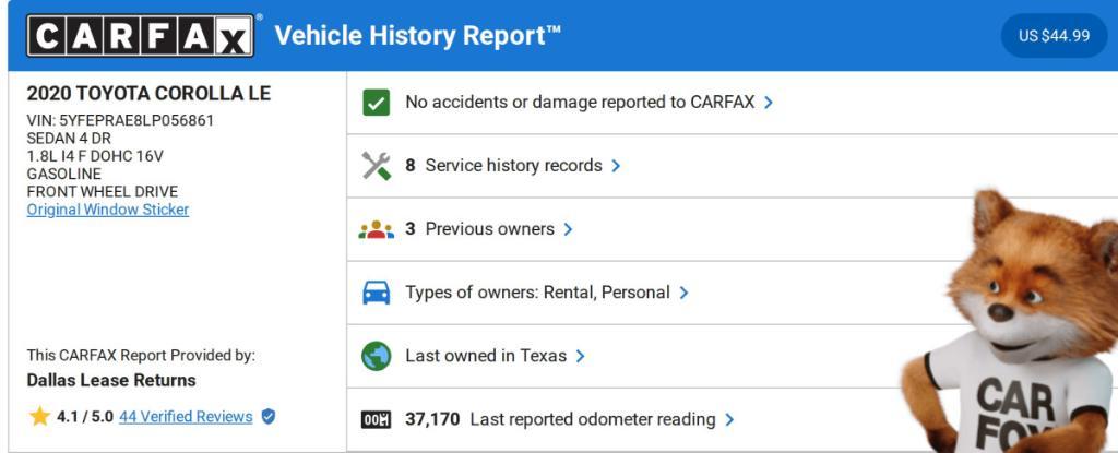 used 2020 Toyota Corolla car, priced at $21,501