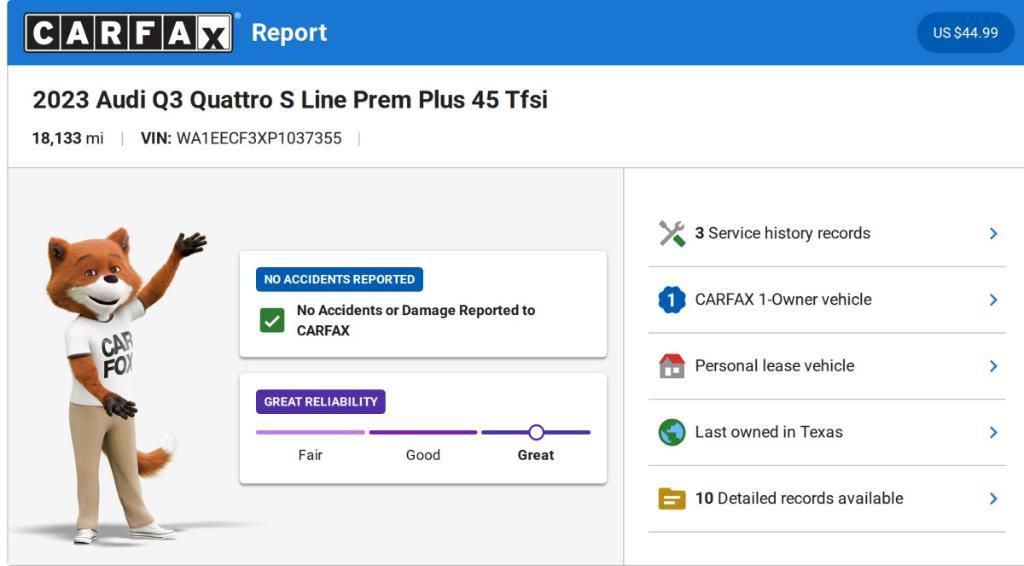 used 2023 Audi Q3 car, priced at $34,097