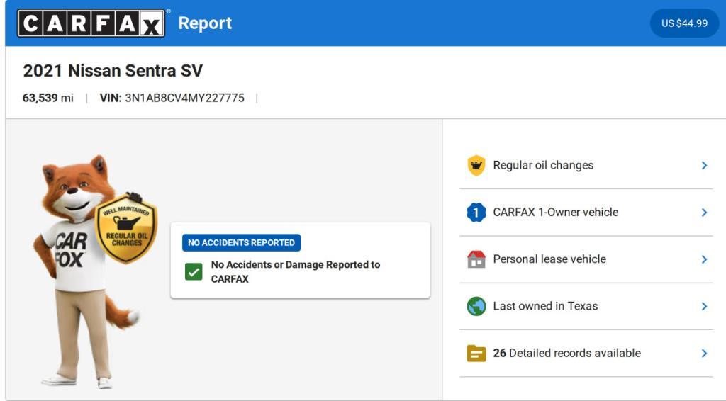 used 2021 Nissan Sentra car, priced at $19,112