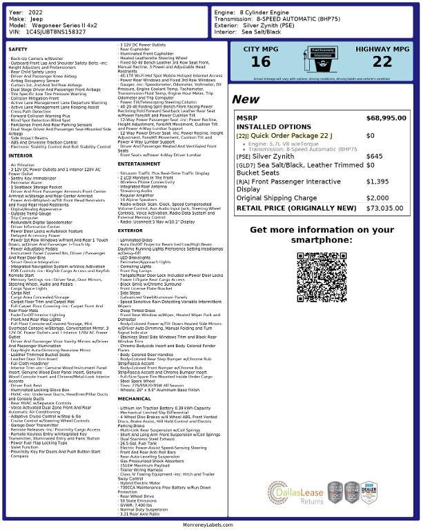 used 2022 Jeep Wagoneer car, priced at $38,937