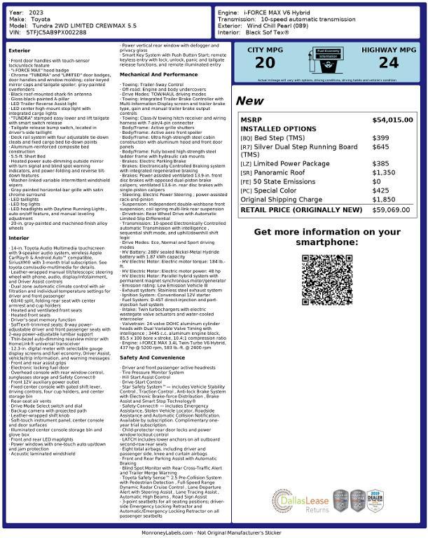 used 2023 Toyota Tundra Hybrid car, priced at $40,362