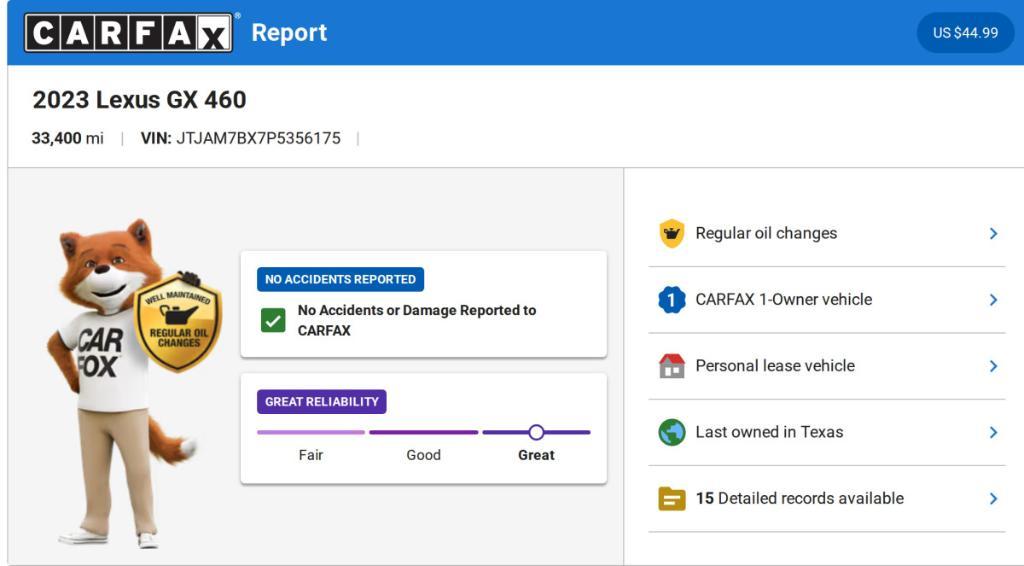 used 2023 Lexus GX 460 car, priced at $55,885