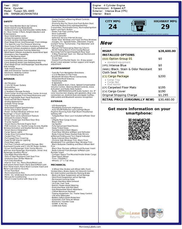 used 2022 Hyundai Tucson car, priced at $20,987