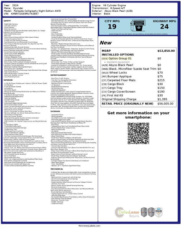 used 2024 Hyundai Palisade car, priced at $39,967