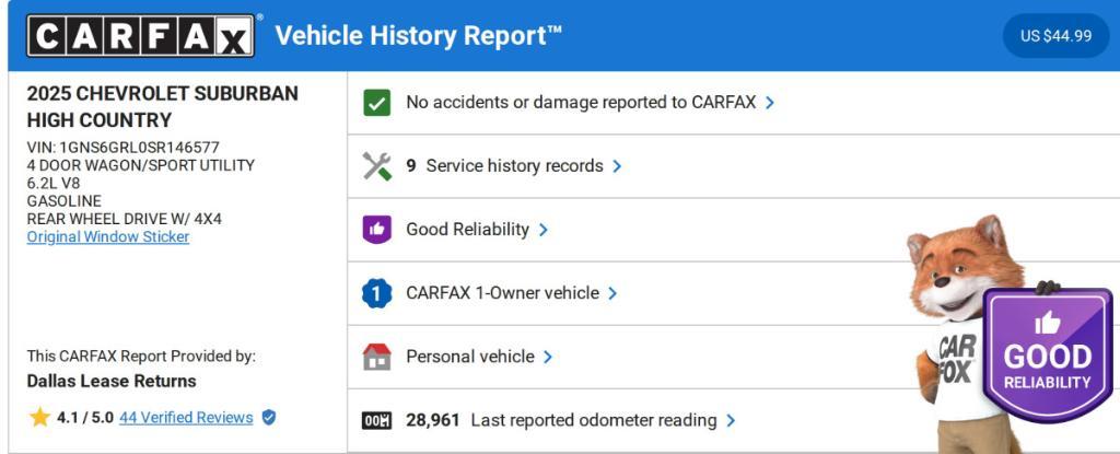 used 2025 Chevrolet Suburban car, priced at $80,435