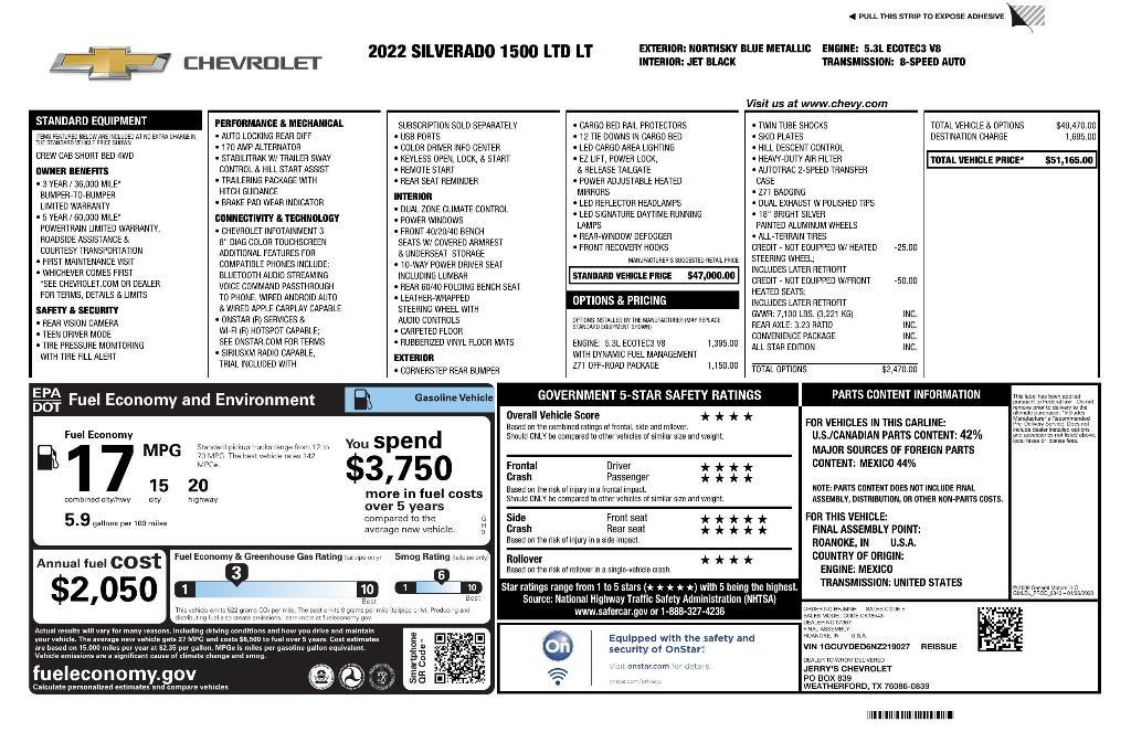 used 2022 Chevrolet Silverado 1500 Limited car, priced at $34,902