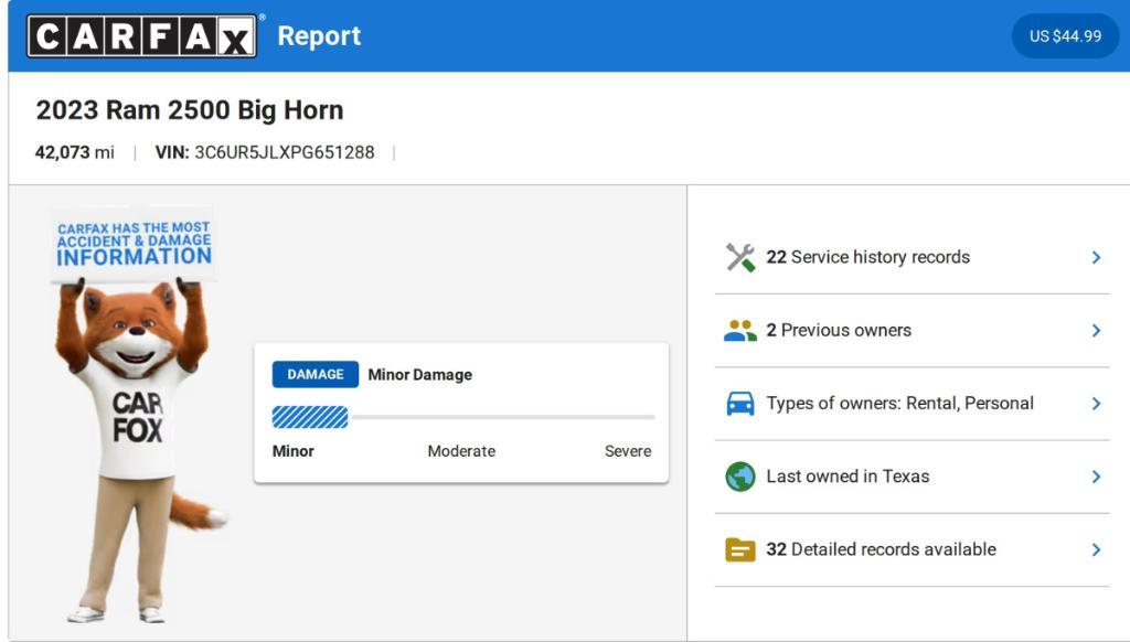 used 2023 Ram 2500 car, priced at $48,335