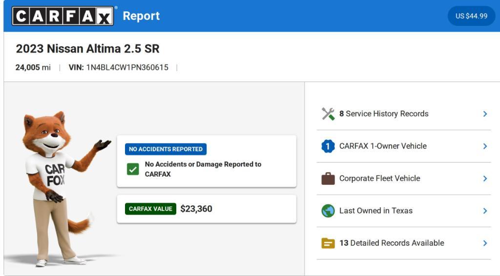 used 2023 Nissan Altima car, priced at $27,712