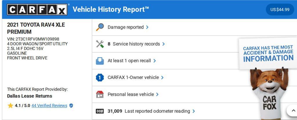 used 2021 Toyota RAV4 car, priced at $27,848