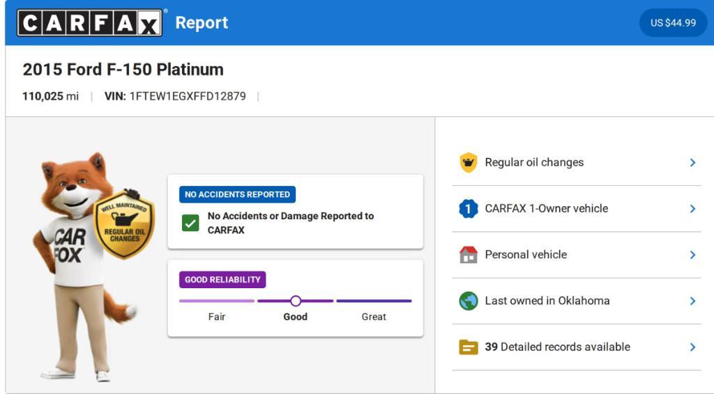 used 2015 Ford F-150 car, priced at $24,717