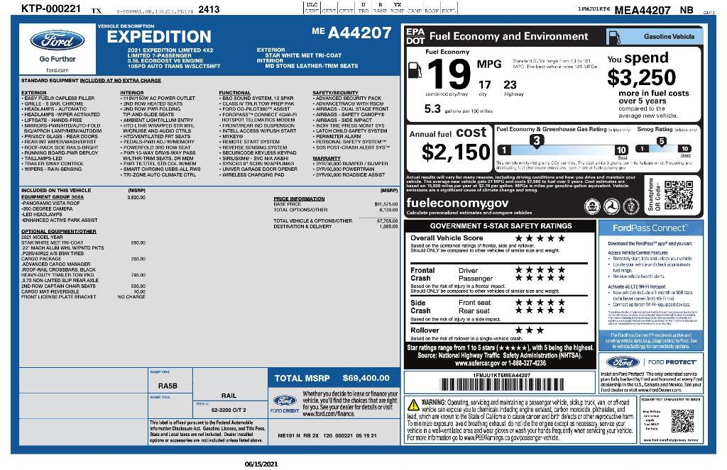 used 2021 Ford Expedition car, priced at $24,860