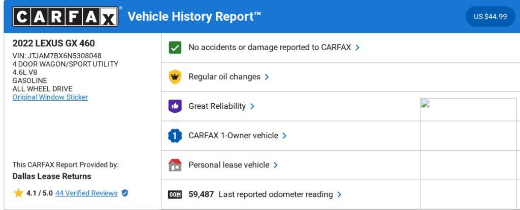 used 2022 Lexus GX 460 car, priced at $49,062