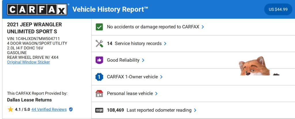 used 2021 Jeep Wrangler Unlimited car, priced at $22,985