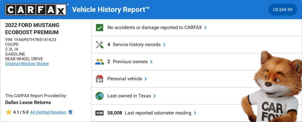 used 2022 Ford Mustang car, priced at $23,867