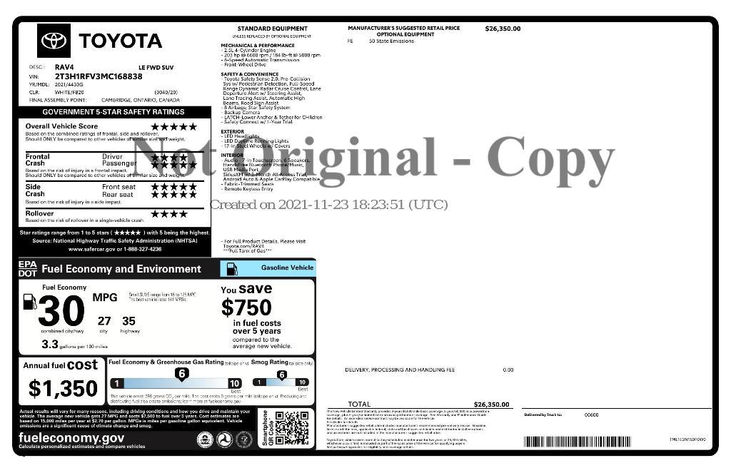 used 2021 Toyota RAV4 car, priced at $27,200