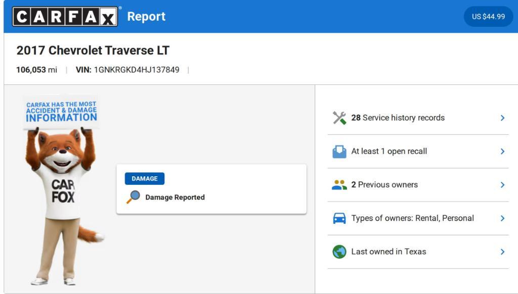 used 2017 Chevrolet Traverse car, priced at $11,778