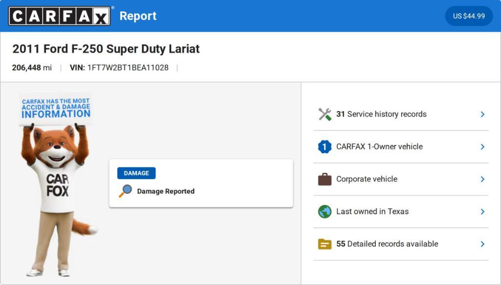 used 2011 Ford F-250 car, priced at $18,070