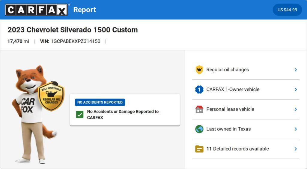 used 2023 Chevrolet Silverado 1500 car, priced at $35,275