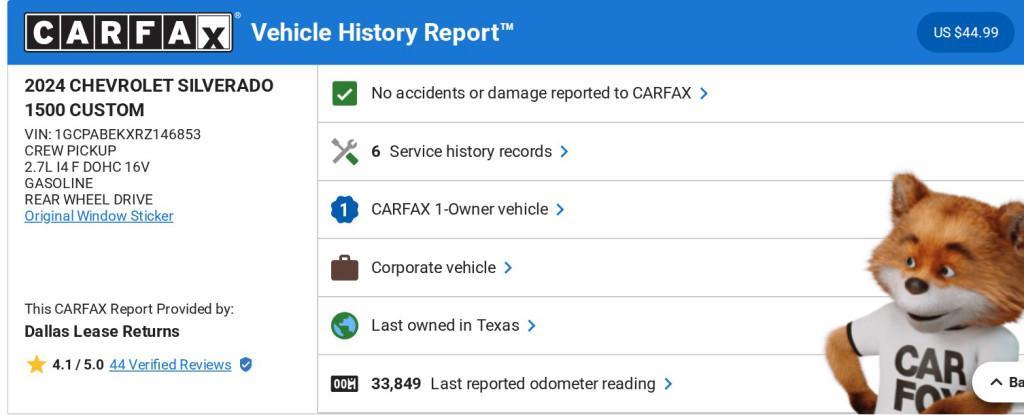 used 2024 Chevrolet Silverado 1500 car, priced at $36,535