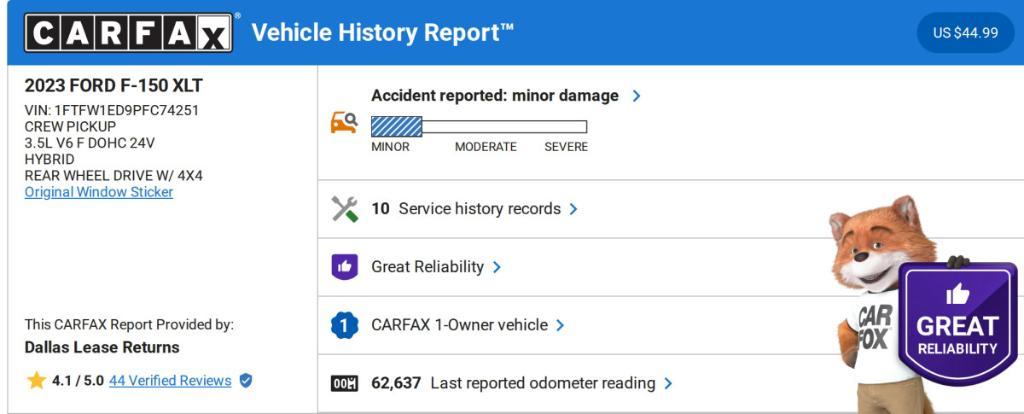 used 2023 Ford F-150 car, priced at $37,116