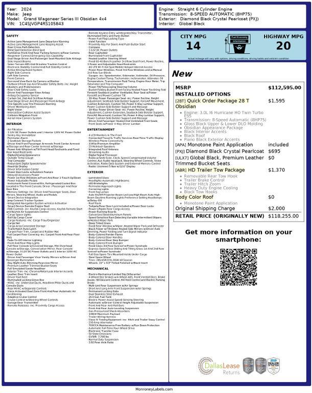 used 2024 Jeep Grand Wagoneer car, priced at $77,885