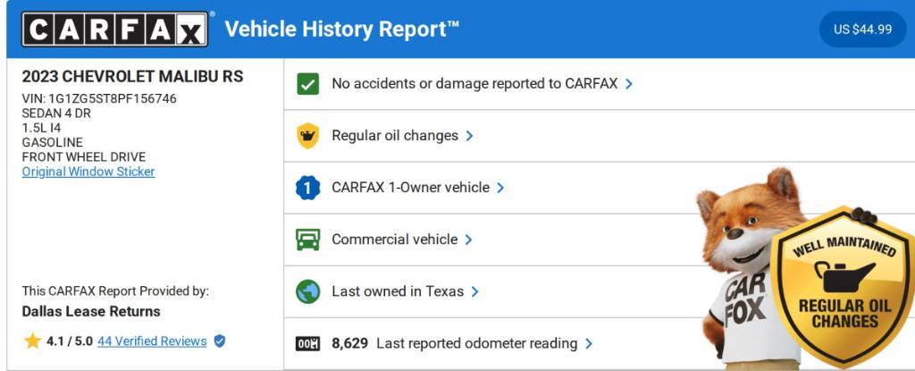 used 2023 Chevrolet Malibu car, priced at $23,179