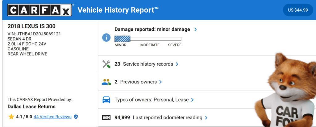 used 2018 Lexus IS 300 car, priced at $22,724