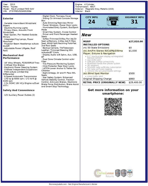 used 2013 Toyota RAV4 car, priced at $14,185