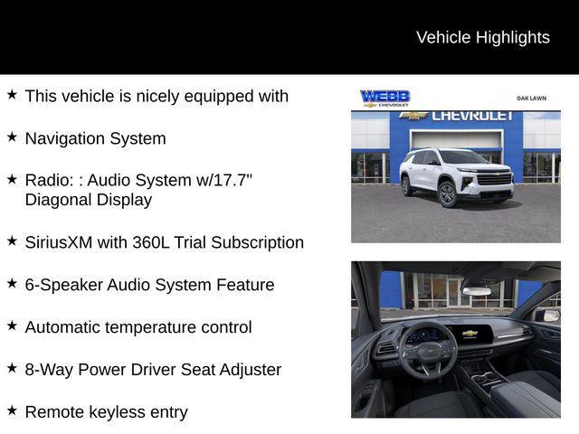 new 2026 Chevrolet Traverse car, priced at $42,795