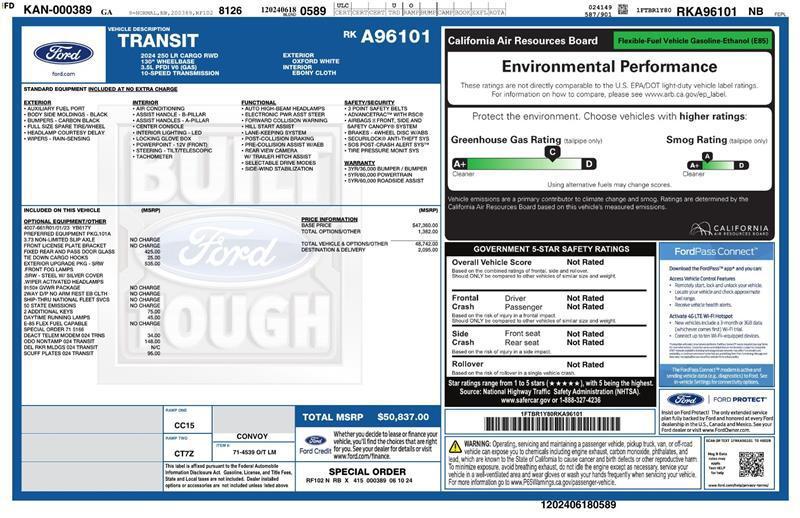 used 2024 Ford Transit-250 car, priced at $30,450