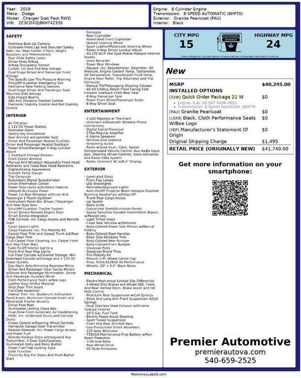 used 2019 Dodge Charger car, priced at $32,777