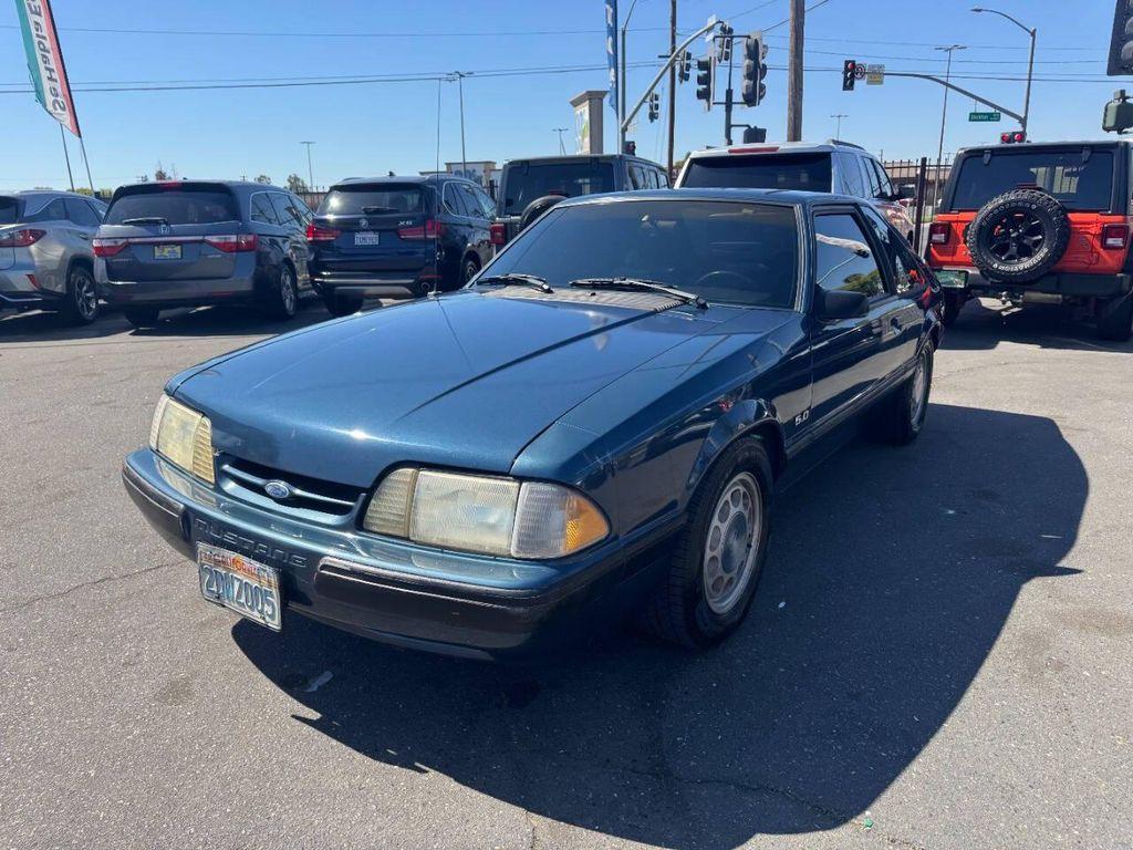 1987 Blue Ford Mustang