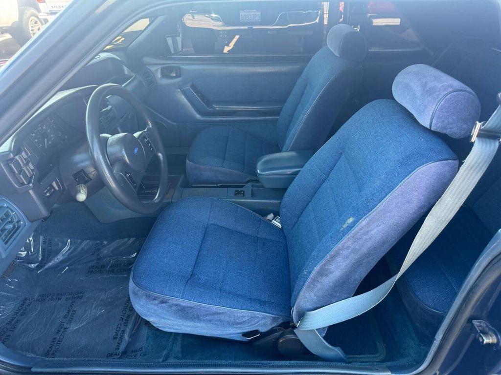 1987 Blue Ford Mustang