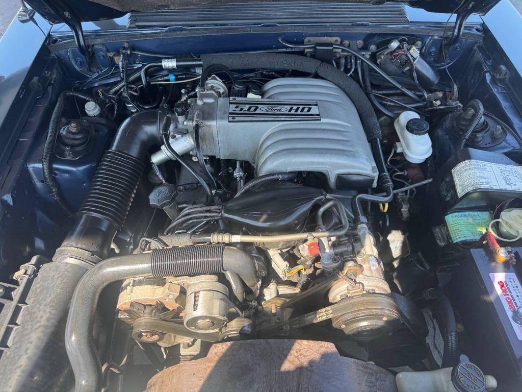 1987 Blue Ford Mustang