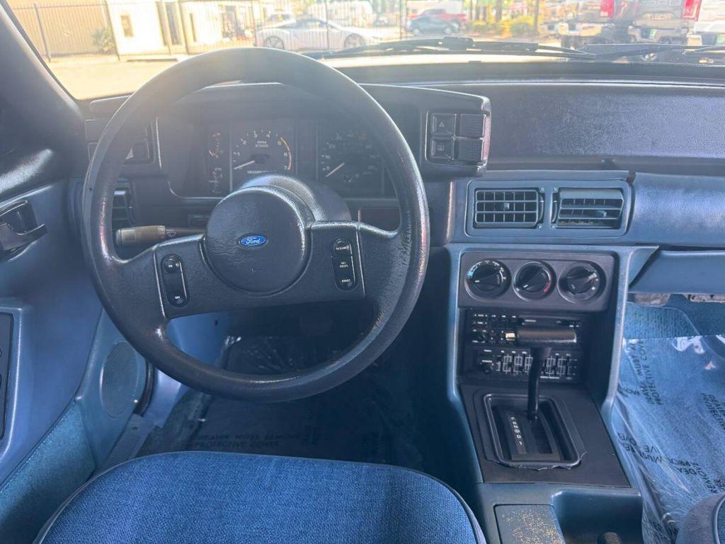 1987 Blue Ford Mustang