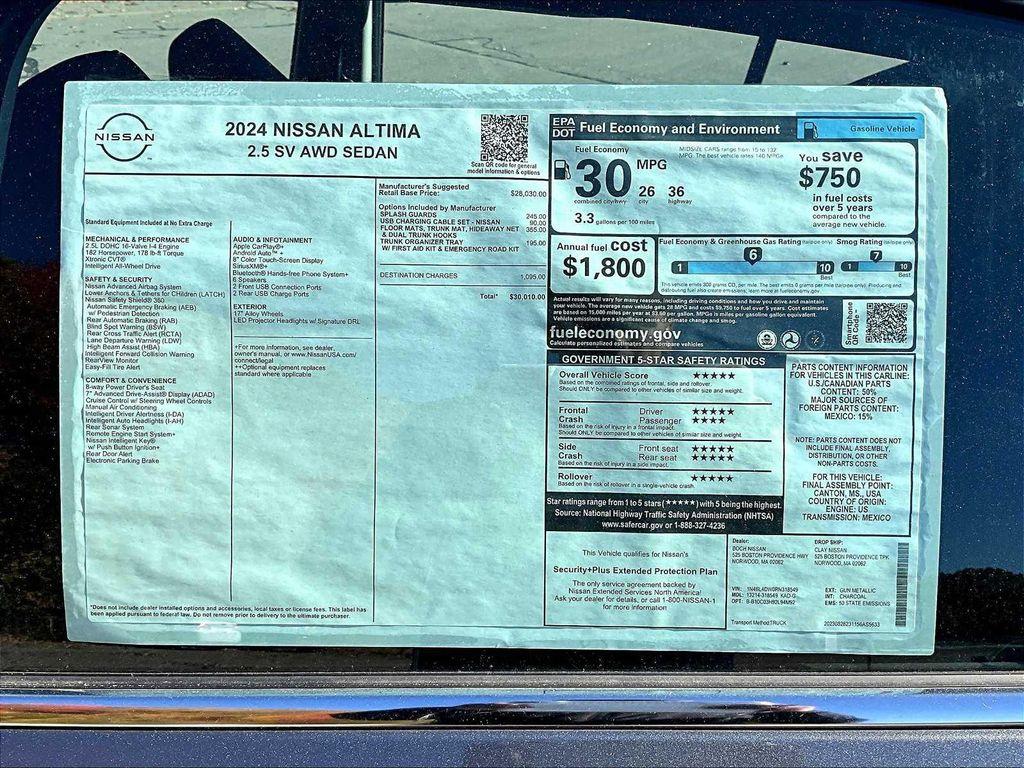new 2024 Nissan Altima car, priced at $24,900