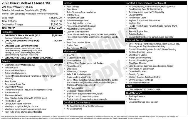 used 2023 Buick Enclave car, priced at $34,833