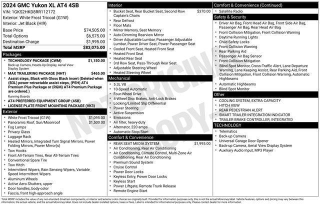 used 2024 GMC Yukon XL car, priced at $67,845