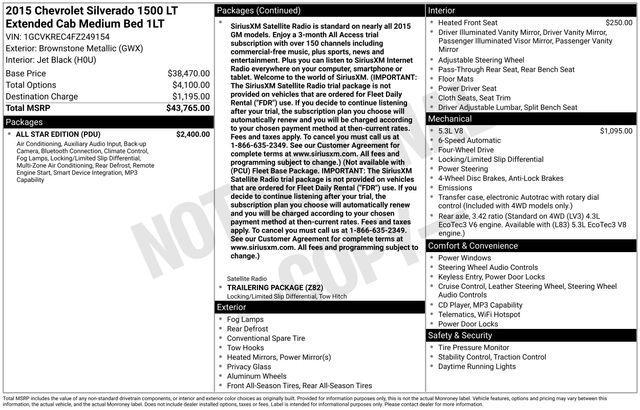 used 2015 Chevrolet Silverado 1500 car, priced at $18,373