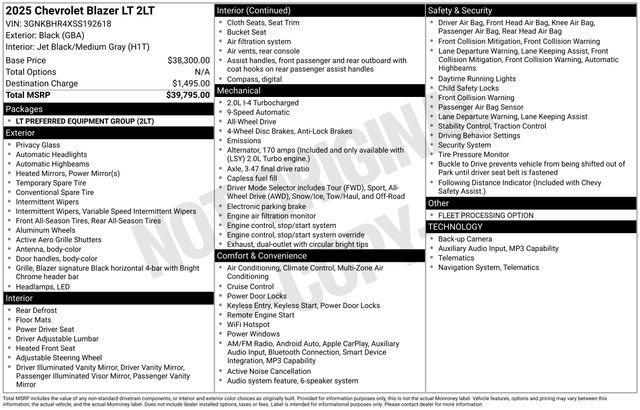 used 2025 Chevrolet Blazer car, priced at $31,812