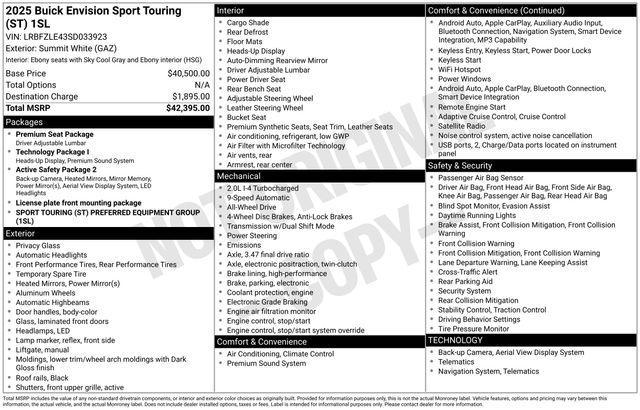 used 2025 Buick Envision car, priced at $31,186