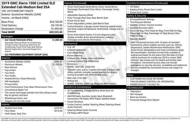 used 2019 GMC Sierra 1500 car, priced at $25,000