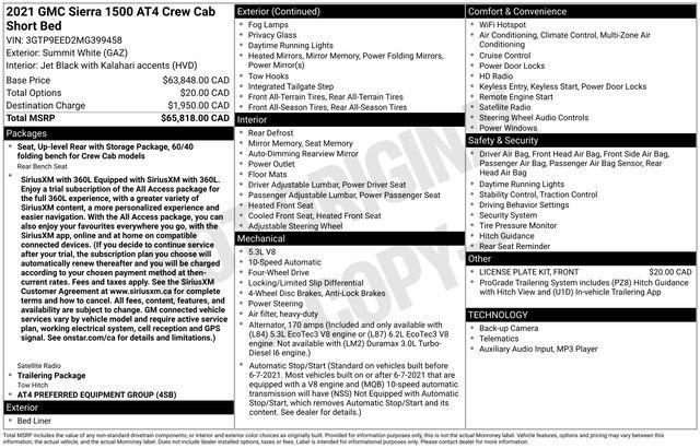 used 2021 GMC Sierra 1500 car, priced at $37,963