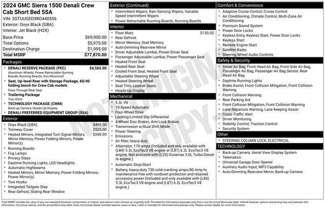 used 2024 GMC Sierra 1500 car, priced at $54,505