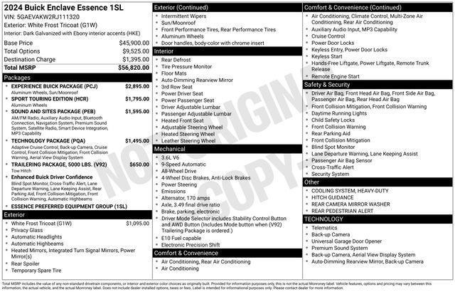 used 2024 Buick Enclave car, priced at $32,257