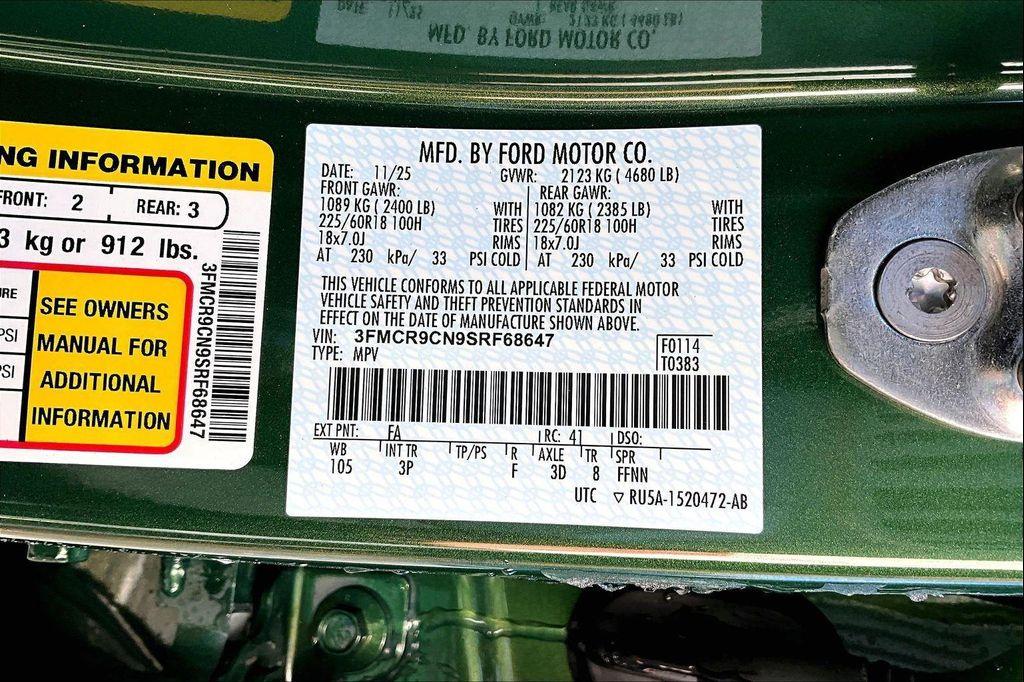 new 2025 Ford Bronco Sport car, priced at $38,931