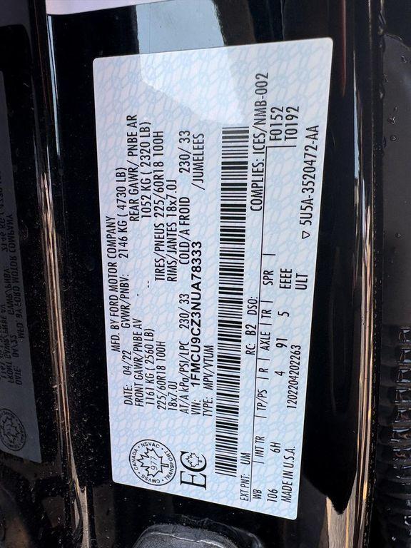 used 2022 Ford Escape car, priced at $21,991