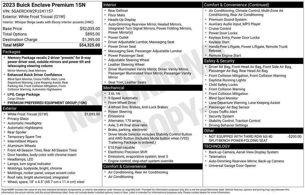 used 2023 Buick Enclave car, priced at $33,788