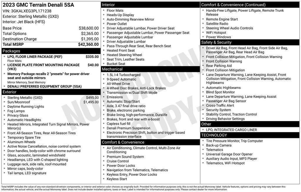 used 2023 GMC Terrain car, priced at $29,275